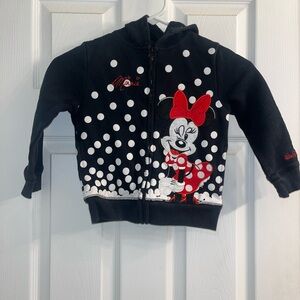 Disney parks Minnie Mouse Polka Dot Kids Hoodie - Black and Red size XS World